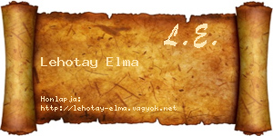 Lehotay Elma névjegykártya